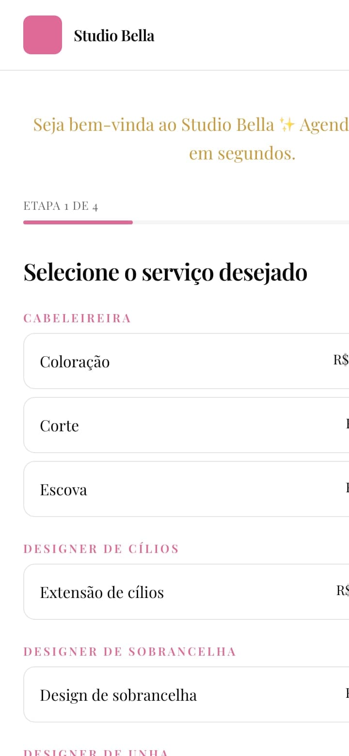 Cliente abre o seu link