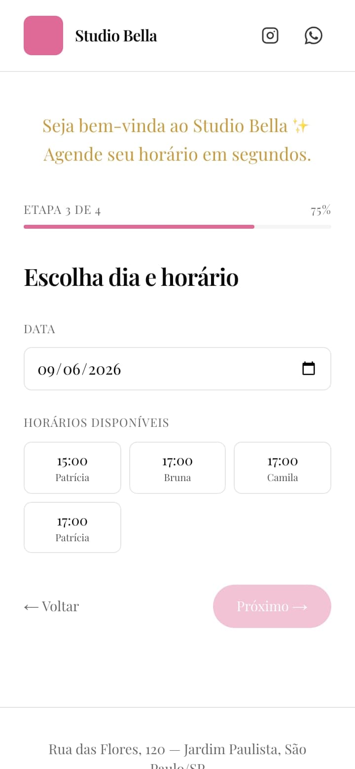 Você atende. Tudo organizado.